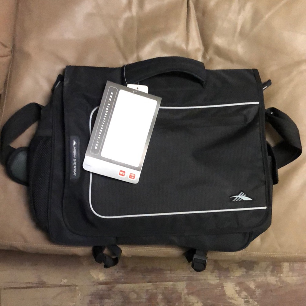 Black High Sierra messenger bag. Brand New.